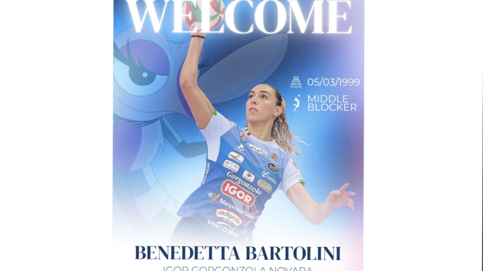 Igor Volley, per la stagione 2026-2027 ecco Benedetta Bartolini 